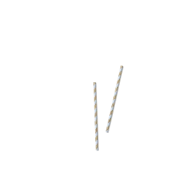 Coterie Blue And Gold Paper Straws (25 Per Pack)