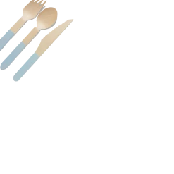 Coterie Tabletop Pale Blue Wooden Cutlery Set (30 Per Pack) 8 Coterie Tabletop Pale Blue Wooden Cutlery Set (30 Per Pack)