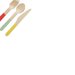 Coterie Tricolore Wooden Cutlery Set (30 Per Pack) Tabletop
