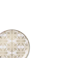 Coterie Golden Snowflake Large Plates (10 Per Pack) Tabletop