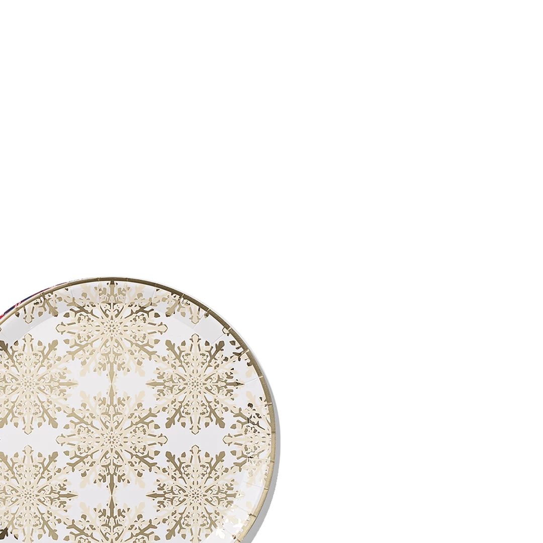 Coterie Golden Snowflake Large Plates (10 Per Pack) Tabletop 4 Coterie Golden Snowflake Large Plates (10 Per Pack) Tabletop