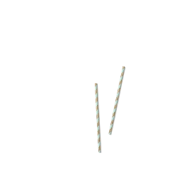 Coterie Tabletop Mint And Gold Paper Straws (25 Per Pack)