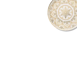 Coterie Golden Snowflake Small Plates (10 Per Pack) Tabletop