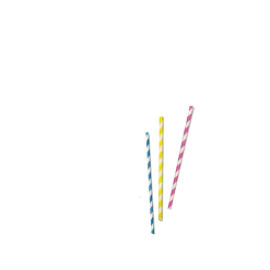 Coterie Tabletop Sip Of Summer Paper Straws (25 Per Pack)