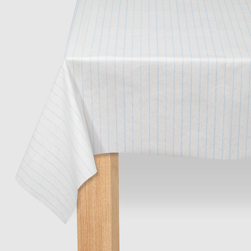 Coterie Pale Blue Pinstripe Tablecloth Tabletop 3 Coterie Pale Blue Pinstripe Tablecloth Tabletop