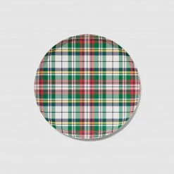 Coterie Festive Plaid Large Plates (10 Per Pack)