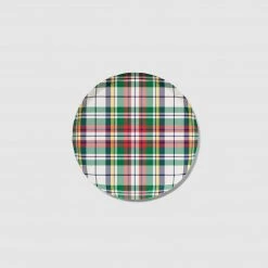 Coterie Tabletop Festive Plaid Small PLates (10 Per Pack)