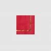 Coterie Dark Red Brushstroke Napkins (25 Per Pack) Tabletop