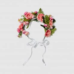Coterie Pink Rose Flower Crown (Kids Size) Decorations