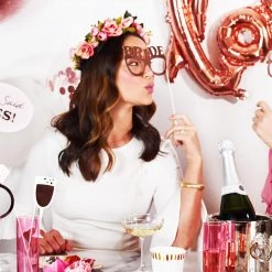 Coterie Pink Rose Flower Crown (Adult Size) Decorations