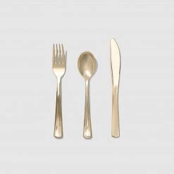 Coterie Metallic Gold Cutlery (30 Per Pack) Best Sellers