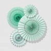 Coterie Mint Party Fans Decorations