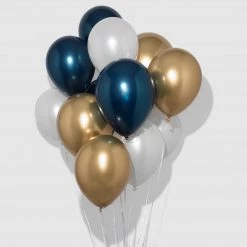 Coterie Decorations Navy And Gold Balloon Bunch