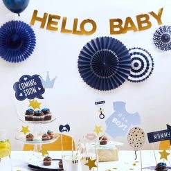 Coterie Decorations Navy Party Fans