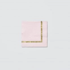 Coterie Pale Pink Brushstroke Cocktail Napkins (25 Per Pack) Tabletop