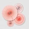 Coterie Pale Pink Party Fans Decorations