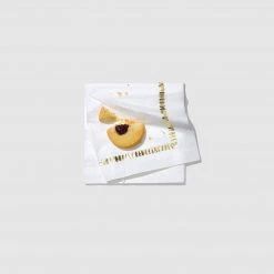 Coterie White Brushstroke Cocktail Napkins (25 Per Pack)