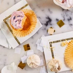 Coterie White Brushstroke Cocktail Napkins (25 Per Pack)