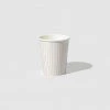 Coterie Tabletop White Pinstripe Cups (10 Per Pack)