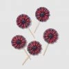 Decorations Draper James X Coterie Plaid Pinwheel Fan Toppers (10 Per Pack)