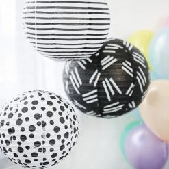 Coterie Decorations Dashes And Dots Lanterns (3 Per Pack)