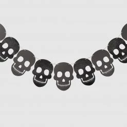 Coterie Dark Skulls Banner Decorations