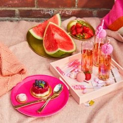 Coterie Hot Pink Classic Large Plates (10 Per Pack) Tabletop