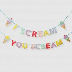 Coterie I Scream You Scream Banner Decorations