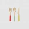 Coterie Tricolore Wooden Cutlery Set (30 Per Pack) Tabletop