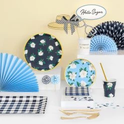 Draper James X Coterie Southern Blues Party Fans Decorations