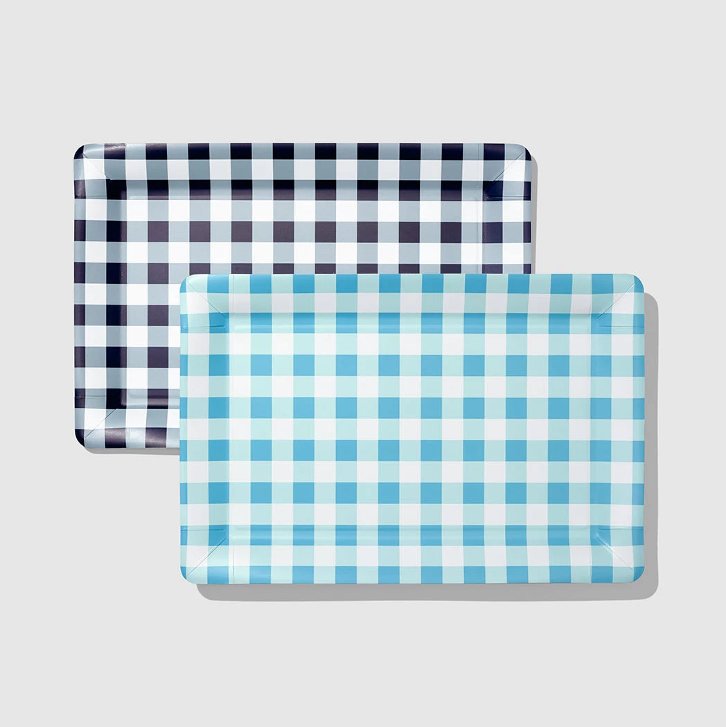 Tabletop Draper James X Coterie Gingham Serving Tray (2 Per Pack) 3 Tabletop Draper James X Coterie Gingham Serving Tray (2 Per Pack)