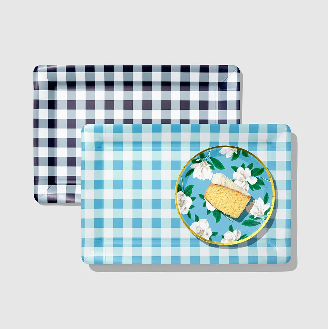 Tabletop Draper James X Coterie Gingham Serving Tray (2 Per Pack) 4 Tabletop Draper James X Coterie Gingham Serving Tray (2 Per Pack)