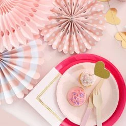 Coterie Pale Pink Party Fans Decorations