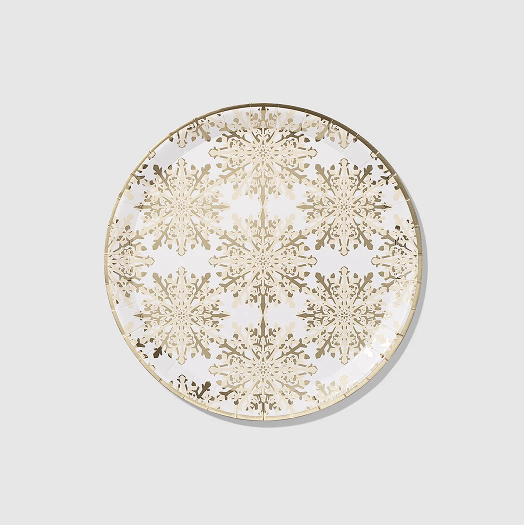 Coterie Golden Snowflake Large Plates (10 Per Pack) Tabletop 3 Coterie Golden Snowflake Large Plates (10 Per Pack) Tabletop