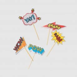 Coterie Decorations Bam! Zaaap! Pow! Mini Toppers (10 Per Pack)