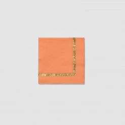 Coterie Tropical Coral Brushstroke Cocktail Napkins (25 Per Pack)