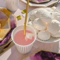 Coterie Tabletop Metallic Gold Paper Straws (25 Per Pack)