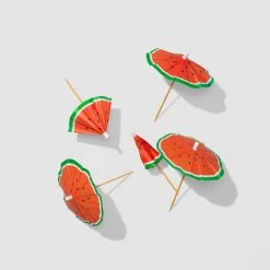 Coterie Watermelon Umbrella Toppers (25 Per Pack) Decorations